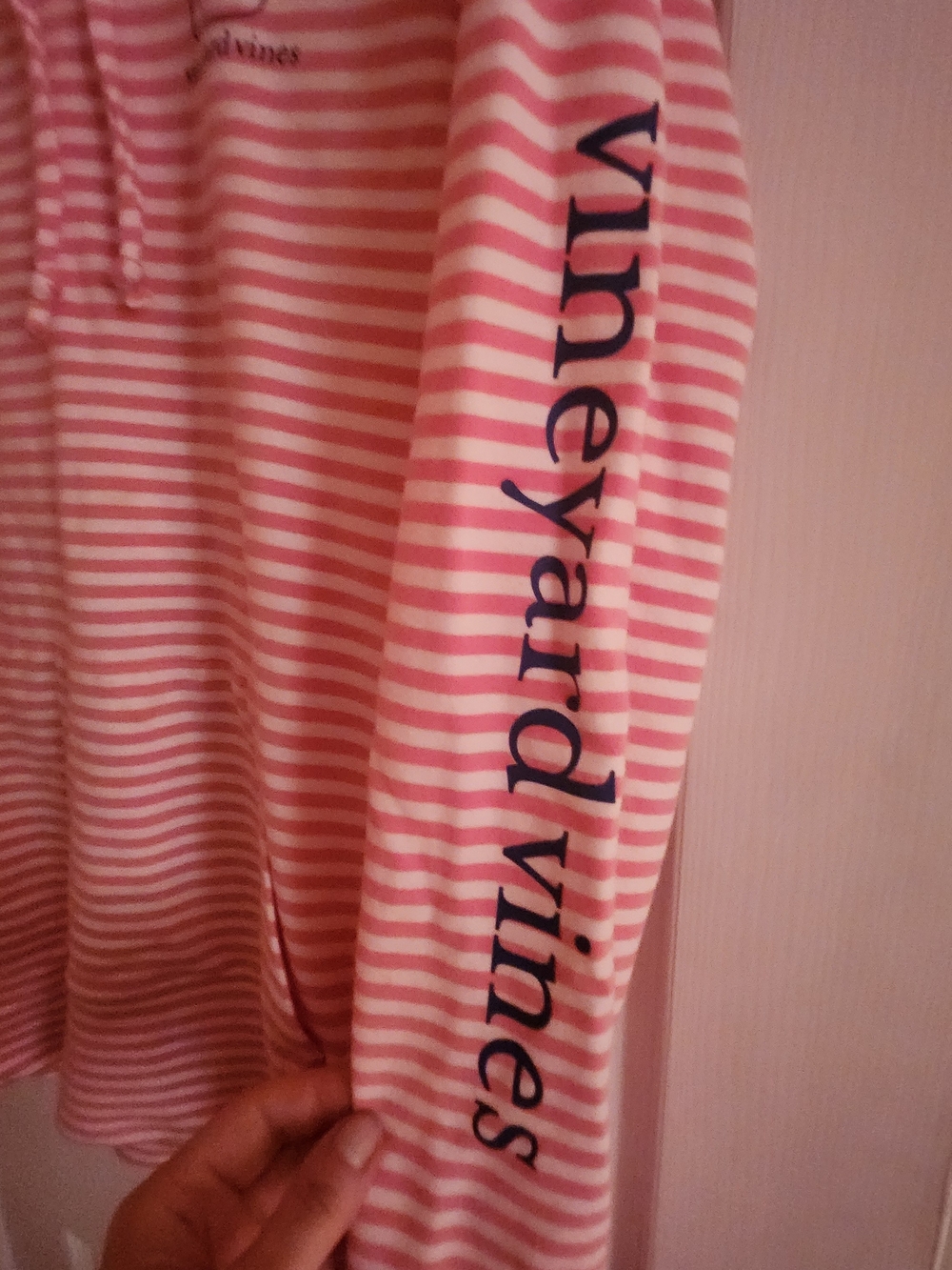 Vineyard Vines Pink & White Striped Hoodie - Picture 2 of 5